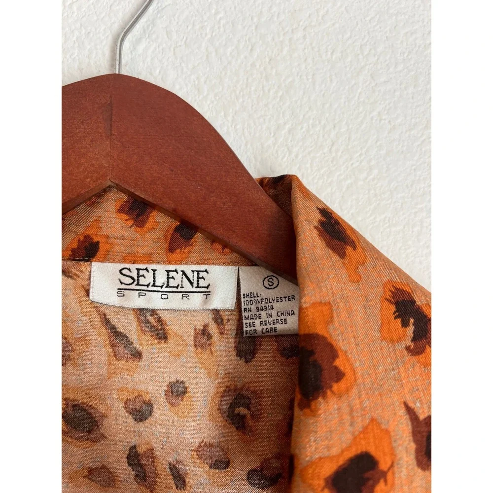 Selene‎ Sport Sleeveless Leopard Print Wrap Dress Women's Size Small